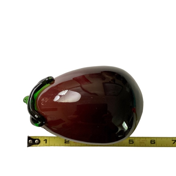 Glass Art Vegetables Purple Eggplant Pair And Jalapeño Pepper Vintage EUC - Picture 13 of 14